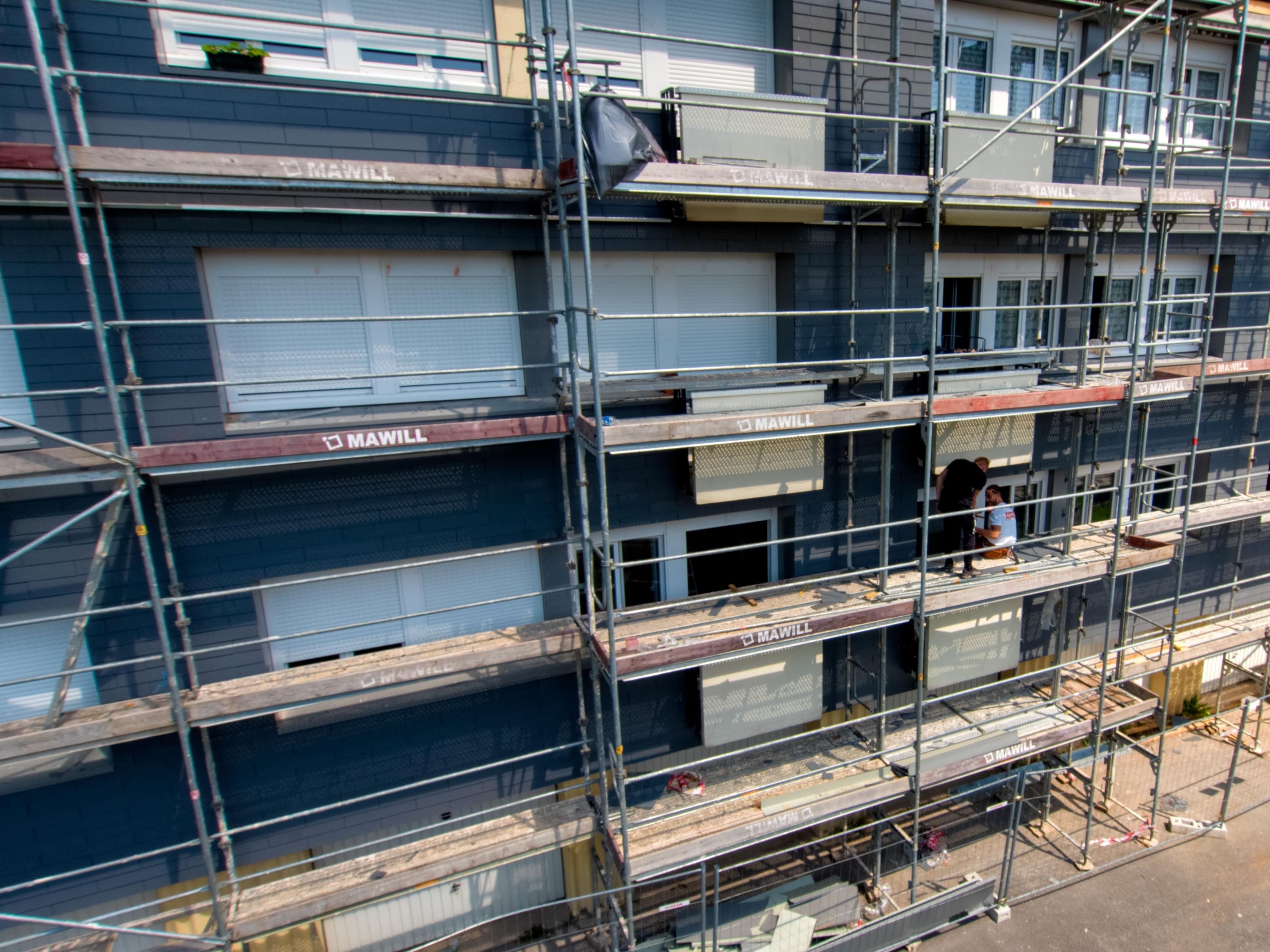 Ravalement de façade d'un bâtiment